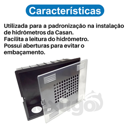 Caixa para Hidrômetro com Tampa Transparente Padrão Casan - 2
