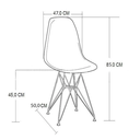 Ver imagem 3 de Mesa Industrial Base Ferro Branco em V Tampo 110cm Preto 4 Cadeiras Brancas Ferro Branco
