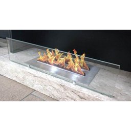 Lareira Ecológica a Álcool Classe A - Aço Inox 304 (Queimador Duplo Paralelo) - 1