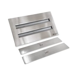 Lareira Ecológica a Álcool Classe A - Aço Inox 304 (Queimador Duplo Paralelo) - 2