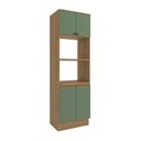Ver imagem 1 de Kit 2 Fornos Celeste Kappesberg 100% Mdf 4 Portas Nogueira/verde 70cm