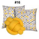 Ver imagem 2 de Kit 2 Almofadas Decorativas cheias mais Almofada Nó Amarelo