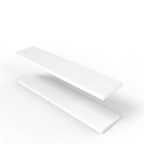 Kit 02 Prateleiras Suporte Invisível 60x10cm Branco Versátil