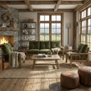 Ver imagem 2 de Sofá 3 Lugares + 2 Poltronas Madeira Maciça Veludo Sala
