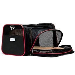 Bolsa Pet Viagem Expansível Vemelho + Cinto de Segurança - 4