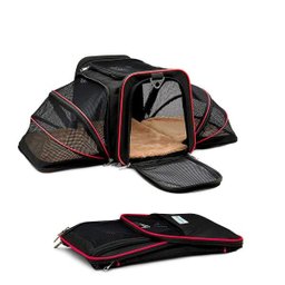 Bolsa Pet Viagem Expansível Vemelho + Cinto de Segurança - 6