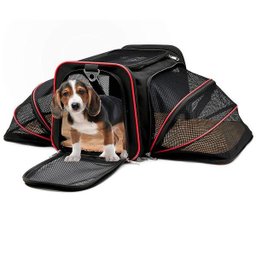 Bolsa Pet Viagem Expansível Vemelho + Cinto de Segurança - 2