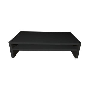 Suporte com Prateleira para Monitor Preto Em Mdf