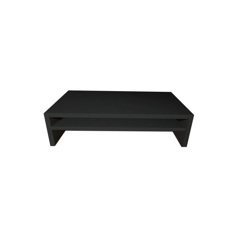 Suporte com Prateleira para Monitor Preto Em Mdf