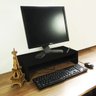 Suporte com Prateleira para Monitor Preto Em Mdf - 2