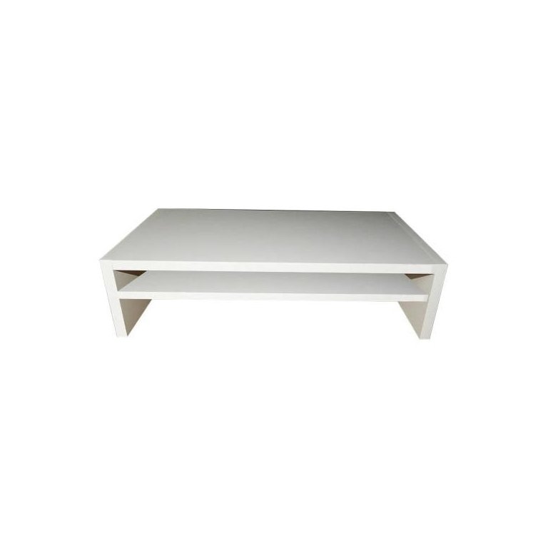 Suporte com Prateleira para Monitor Branco Em Mdf