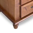 Ver imagem 5 de Mesa de Cabeceira 4 Gavetas Retrô Pés Bola Madeira Florença - Imbuia