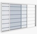 Ver imagem 3 de Janela de Correr Alumínio Branco 02 Folhas c/Grade Horizontal Confort - 100x150
