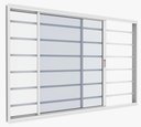 Ver imagem 2 de Janela de Correr Alumínio Branco 02 Folhas c/Grade Horizontal Confort - 100x150