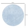 Tapete para Sala Redondo 2,00 Classic Azul Bebe Oasis - 5