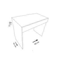 Mesa para Computador com 1 Gaveta em MDF - Madeira - 4