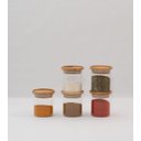 Ver imagem 2 de POTE DE VIDRO HERMÉTICO EMPILHÁVEL COM TAMPA DE BAMBU 200ML:Incolor