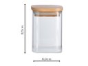 Ver imagem 2 de POTE HERMÉTICO DE VIDRO QUADRADO FLAT 200ML TAMPA BAMBU:Incolor
