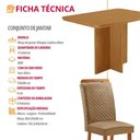 Ver imagem 2 de Conjunto de Jantar Olimpia 4 Lugares Tampo em MDF com Canto Copo 120cm Moderna