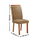 Ver imagem 7 de Conjunto de Jantar Olimpia 4 Lugares Tampo em MDF com Canto Copo 120cm Moderna