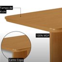 Ver imagem 6 de Conjunto de Jantar Olimpia 4 Lugares Tampo em MDF com Canto Copo 120cm Moderna
