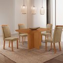 Ver imagem 1 de Conjunto de Jantar Olimpia 4 Lugares Tampo em MDF com Canto Copo 120cm Moderna