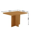 Ver imagem 3 de Conjunto de Jantar Olimpia 4 Lugares Tampo em MDF com Canto Copo 120cm Moderna