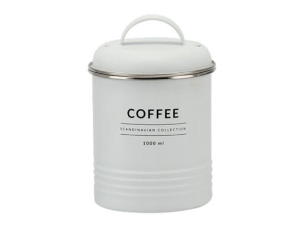 Lata Porta Condimentos Hermético Escandinavo Café 1L:Branco