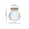 Pote Hermetico Vidro Porta Mantimento Tampa Bambu 500ml:Incolor - 2