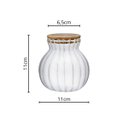 Ver imagem 2 de Pote Hermetico Vidro Porta Mantimento Tampa Bambu 500ml:Incolor