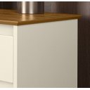 Ver imagem 3 de Mesa de Cabeceira 3 Gavetas Mini Cômoda EJ - beemóveis - Offwhite/Freijó