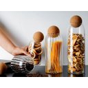 Ver imagem 3 de Pote Frasco de Vidro Canelado com Tampa Esfera Cortiça 500Ml:Incolor