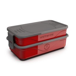 Organizador Marmita Fit Califórnia Unitermi 1,3 Litros - Vermelha - 1