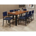 Ver imagem 1 de Mesa Madeira Maciça 2,0x0,90 e 8 Cadeiras com Corda Naútica - Athenas - Paonanda Decor