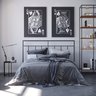 Cabeceira de Cama Ferro Estilo Industrial Direct 160x115 Casal Comum - Cor Preto - 3