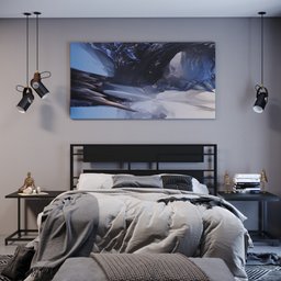 Cabeceira de Cama Moderna Estilo Industrial Simetri 210x115 King Cor mdf Preto - 2 Cabeceira de Cama Moderna Estilo Industrial Simetri 210x115 King Cor mdf Preto - 2