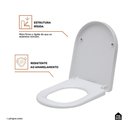 Ver imagem 6 de Assento Plástico com Soft Close para Vaso Sanitário Galena Pingoo.casa - Branco