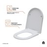 Assento Plástico com Soft Close para Vaso Sanitário Galena Pingoo.casa - Branco - 6
