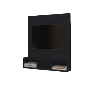 Painel para TV até 32 Polegadas com 3 Nichos em MDF - Preto