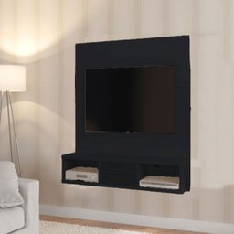 Painel para TV até 32 Polegadas com 3 Nichos em MDF - Preto - 2