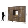 Guarda-Roupa Casal com Espelho 10 Portas 3 Gavetas Capelão Rodmóveis - 4