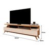 Rack para Tv até 75 Polegadas Vivare 1.8 Wood Nature/off White – Jlar Móveis - 3