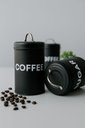 Ver imagem 3 de Kit 3 Potes Lata de Mantimentos + Bandeja Industrial Preto - Linha Dom