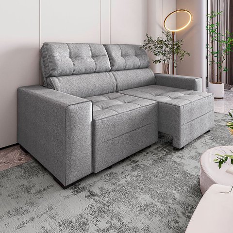 Estofado Monaco 200cm Retrátil Reclinável com Espuma D-26