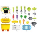 Ver imagem 3 de Brinquedo Kit Restaurante Mini Chef Cozinha Bancada 2 Em 1