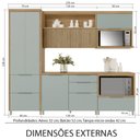 Ver imagem 7 de Cozinha Modulada 5 Peças 5 Portas 6 Gavetas Ripado Marquesa 100 Mdf