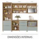 Ver mais imagens de Cozinha Modulada 5 Peças 5 Portas 6 Gavetas Ripado Marquesa 100 Mdf