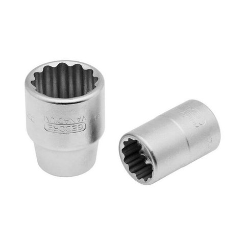 Soquete Estriado Curto 1.1/2" Encaixe de 3/4" - Gedore 017061