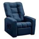 Ver imagem 3 de Poltrona Do Papai Reclinável Irlanda Suede Azul Madelina Decor