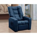 Ver imagem 1 de Poltrona Do Papai Reclinável Irlanda Suede Azul Madelina Decor